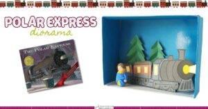 Diorama e atividades do Polar Express