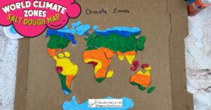 Explore as zonas climáticas mundiais com este projeto fácil de mapa de massa de sal