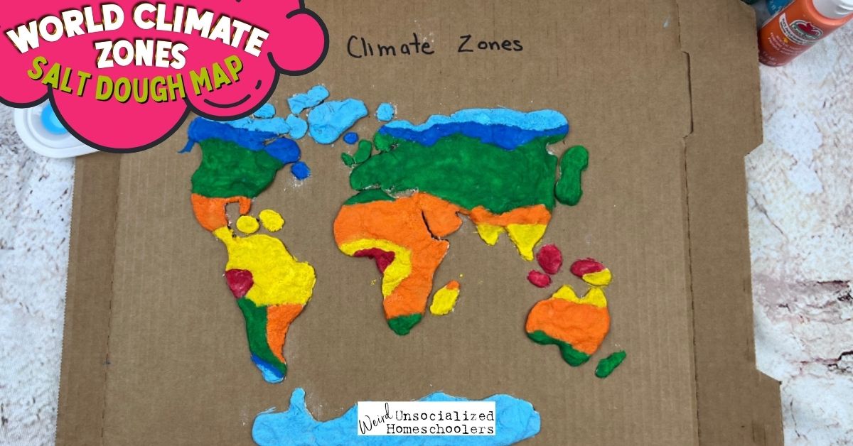 Explore as zonas climáticas mundiais com este projeto fácil de mapa de massa de sal